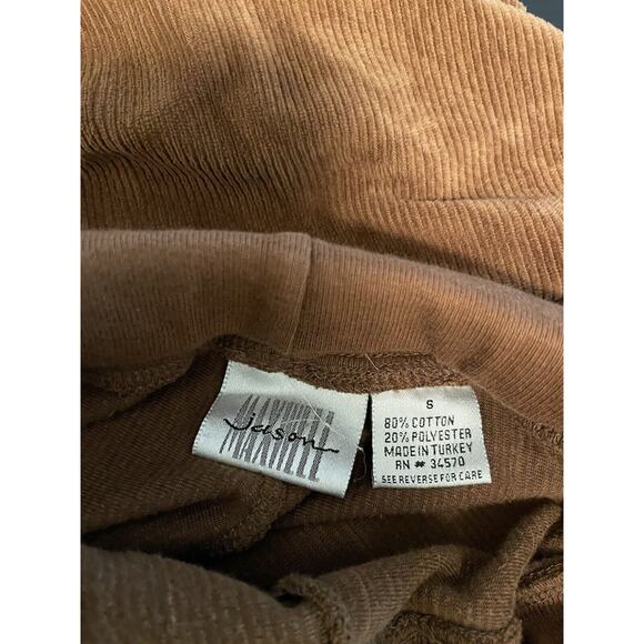 Vintage Womens Track Pants Small Brown French Terry Flare Drawstring Grunge Y2K - Picture 5 of 10